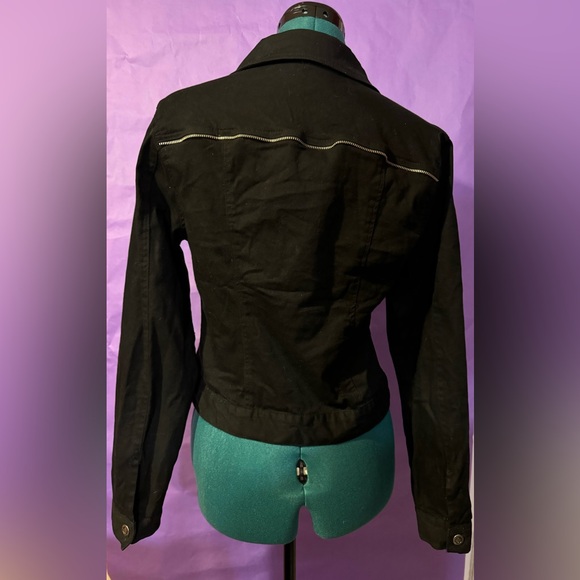 Lucky 13 bow studded zipper motorcycle rocker punk biker jacket 90s M - Picture 2 of 5